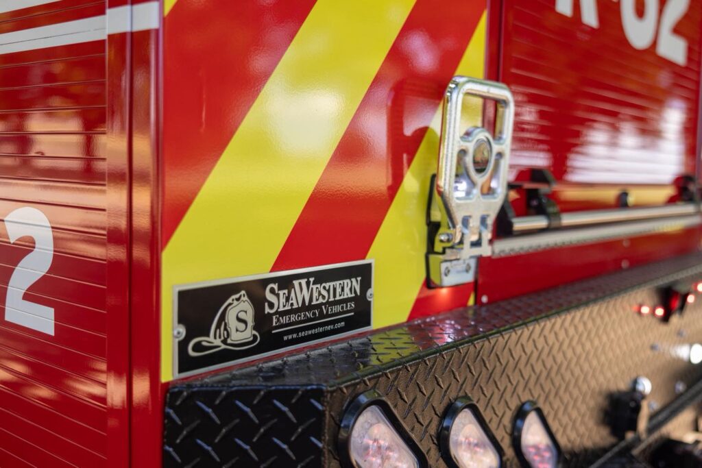 Buckstop bumper and Warn winch on Kuna fire district EMS response equipment